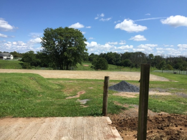 Looking toward dressage ring